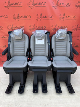 Seat Ford Transit Custom Tourneo bench rear folding seats 3x single seat leather